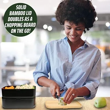 GRUB2GO Premium Bento Lunch Box - 68 Oz Capacity 2023 Exclusive