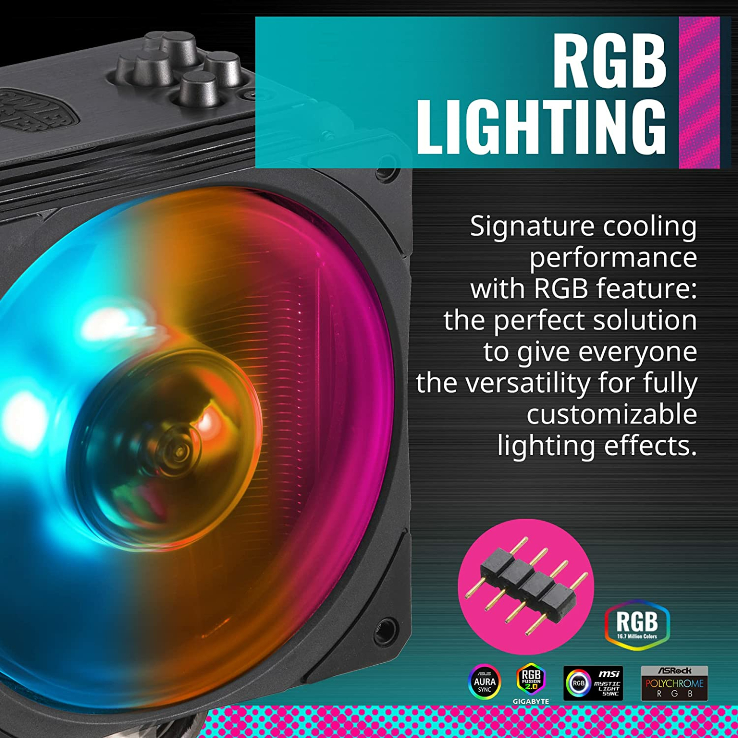 Hyper 212 Black RGB Air Cooler with SF120R Fan