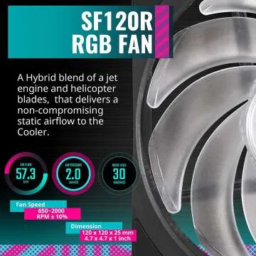 Hyper 212 Black RGB Air Cooler with SF120R Fan