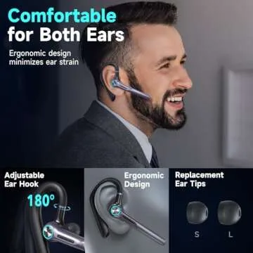 Eumspo Wireless Headset 60Hrs Play Dual Mic Noise Canceling