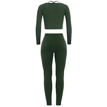 Stylish ABOCIW Women's 2-Piece Workout Set for Activewear