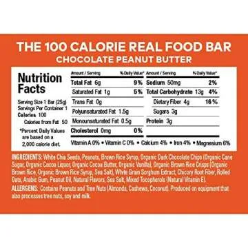 Health Warrior Chia Bars, Chocolate Variety Pack, Gluten Free, Vegan, 25g Bars, 15 Count