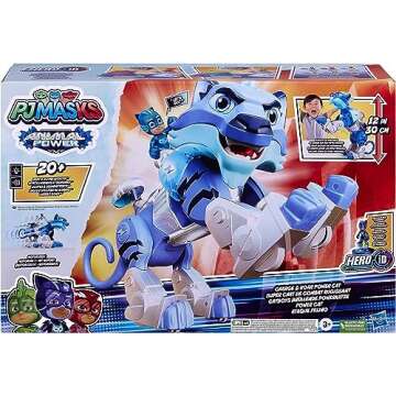 Hasbro PJ Masks Animal Power Charge and Roar Power Cat, Interactive Toys with 20+ Lights and Sounds,...