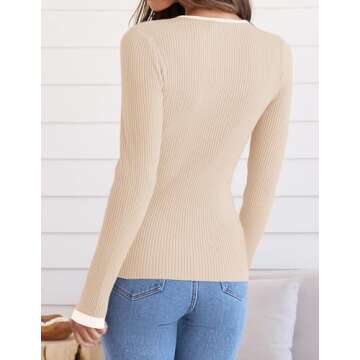 ZESICA Long Sleeve Crewneck Shirt for Women's Casual Style