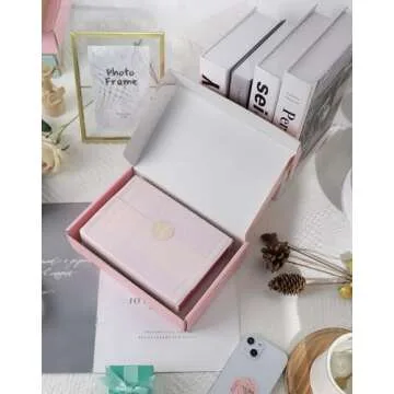 Small Pink Shipping Boxes, 9x6x2 Inch Cute Mailer Packaging Boxes for Gift, Pack of 45