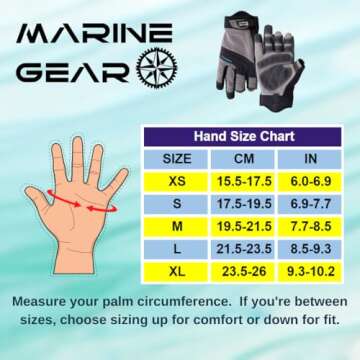 Marine Gear Sailing Gloves for Superior Grip & Comfort