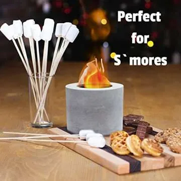 Concrete Indoor Tabletop Fire Pit Portable Bowl S'Mores Maker Small Round Fire Flame Box Mini Fireplace Table Top Firepit