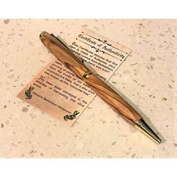 Handmade pen handcrafted from Bethlehem Olive wood