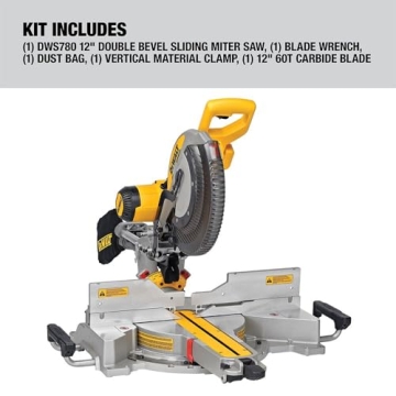 DEWALT Double Bevel Sliding Miter Saw, 12-inch, Compound (DWS780)