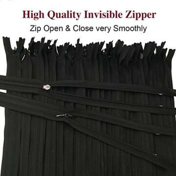25pcs Nylon Invisible Zippers for Crafts and Sewing
