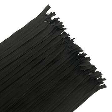 25pcs Nylon Invisible Zippers for Crafts and Sewing