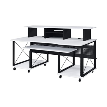 Acme Furniture Megara 72" x 30" Music Desk with Wheels - Elevate Your Studio Setup!