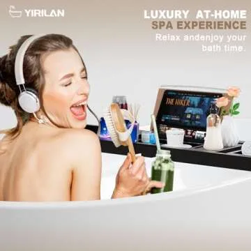 Yirilan Adjustable Bathtub Caddy for Spa-like Relaxation