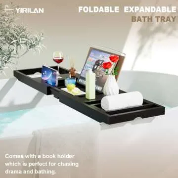 Yirilan Adjustable Bathtub Caddy for Spa-like Relaxation