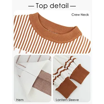 Gihuo Women's Knit Sweater Shorts Matching Set