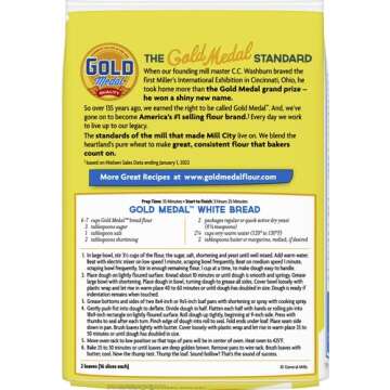 Gold Medal Premium Quality Unbleached Bread Flour, 5 lb.