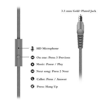 ELECDER i39 Headphones with Microphone Foldable Lightweight Adjustable On Ear Headsets with 3.5mm Jack for Cellphones Computer MP3/4 Kindle School (Mint/Gray)