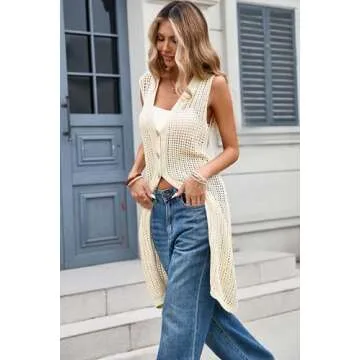 Cakulo Women’s Comfortable Crochet Beach Cardigan 2025