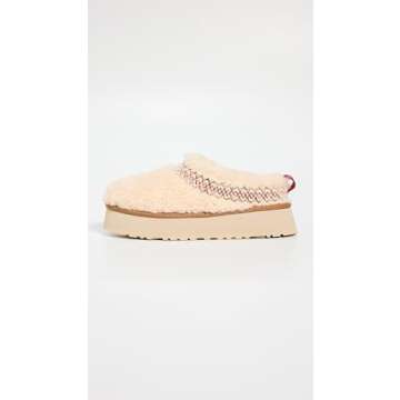 UGG Women's Tazz Ugg Braid Slipper, Natural, 5