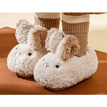 Caistre Toddler Bunny Slippers for Kids - Cozy & Cute