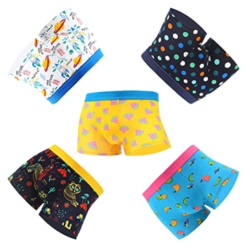 WAZATE Men's Tagless Breathable Boxer Briefs 5 Pack