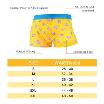 WAZATE Men's Tagless Breathable Boxer Briefs 5 Pack