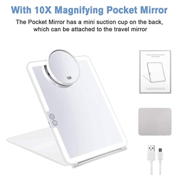 KEDSUM Lighted Vanity Mirror with USB Rechargeable LED