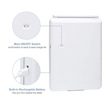 KEDSUM Lighted Vanity Mirror with USB Rechargeable LED