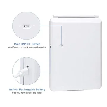 KEDSUM Lighted Vanity Mirror with USB Rechargeable LED