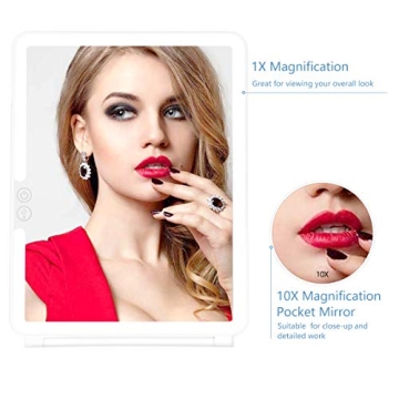 KEDSUM Lighted Vanity Mirror with USB Rechargeable LED