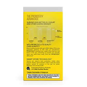 Probiogen Daily Digestive Balance Probiotic, Digestive Supplement, 30 Count Capsules (681816)