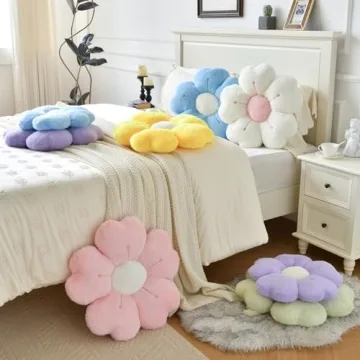 Ddliury Flower Shaped Decorative Throw Pillow 15 Inch