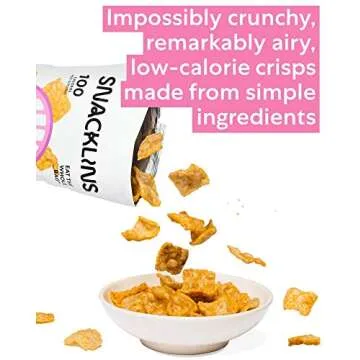 SNACKLINS Plant Based Crisps, Low Calorie Snacks, Vegan, Gluten-Free, Grain-Free, Healthy, Crunchy, Puffed Snack - Teriyaki & Nacho Variety Pack, 0.9oz (Pack of 12)