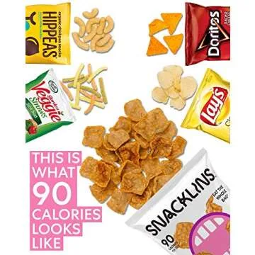 SNACKLINS Plant Based Crisps, Low Calorie Snacks, Vegan, Gluten-Free, Grain-Free, Healthy, Crunchy, Puffed Snack - Teriyaki & Nacho Variety Pack, 0.9oz (Pack of 12)