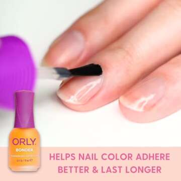 ORLY Bonder | Nail Polish Base Coat | Rubberized Basecoat for Long-Lasting Manicures & Pedicures | N...