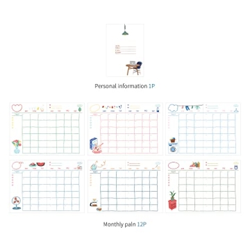 Cute Monolike Dairy Planner for Creative Organization