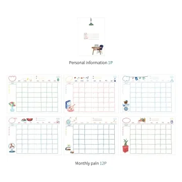 Cute Monolike Dairy Planner for Creative Organization