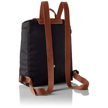 Longchamp Le Pliage Zippered Nylon Backpack (Black)