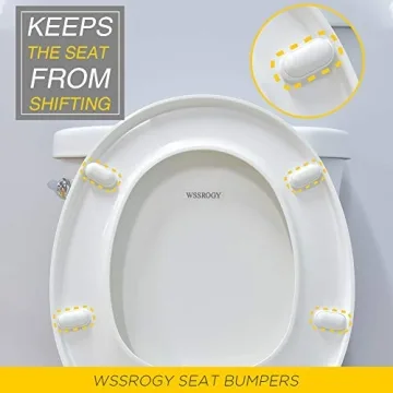 WSSROGY SoftClose Toilet Seat Quiet-Close Durable Easy Install