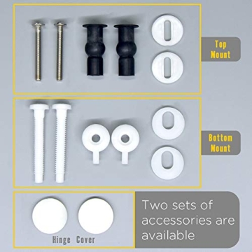 WSSROGY SoftClose Toilet Seat Quiet-Close Durable Easy Install