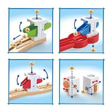 Hape Wooden Quadrilla Super Spirals Marble Run STEM Toy for Kids 4+ Years