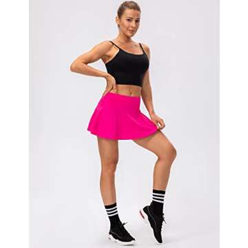 Lavento Women's Longline Sports Bras Yoga Cami Tank Top with Built in Bra