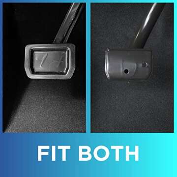 Nestour Tesla 2016-2025 Model 3 Model Y Foot Pedal Pad Replacement, Auto Aluminum Pedal Covers Accessories, Non-Slip Accelerator Brake Foot Rest Pedal Extenders (Set of 2)