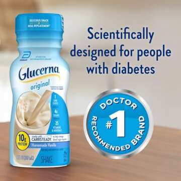Glucerna Original Shake, Diabetic Nutrition, 10g Protein, 180 Calories