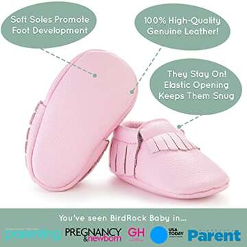 BirdRock Baby Moccasins for Boys & Girls - Stylish & Affordable