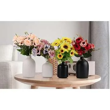 Small Vase Handmade Home Decoration Ceramic Vase for Shelf, Living, Room, Table, Bookshelf Home Deco...