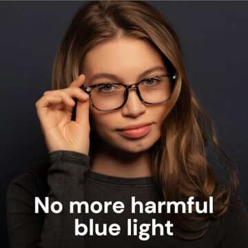 Gaoye Stylish Blue Light Glasses for Woman - Computer Glasses 99% Blue Light Blocking - Lightweight ...