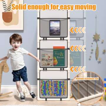 2024 New Extra Large Stuffed Animal Storage Zoo-ABS Plushies Organizer with Colorful Bands and Limit Switches, Creative Display Shelf for Nursery, Playroom, Kid Room,Bedroom (Patent Pending)