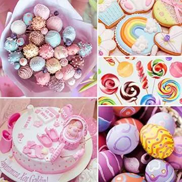 Upgraded Oil Based Food Dye Coloring for Chocolate Candy Cake - DaCool Edible Food Coloring for Cake Decorating Baking Cake Color for Cookie Icing Frosting Fondant Meringues - .35 Fl.Oz Bottles