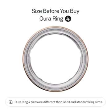 Oura Ring 4 - Rose Gold - Size 7 - Smart Ring - Size First with Oura Ring 4 Sizing Kit - Sleep Track...